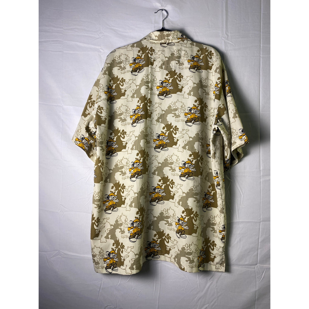 Collection Rawblue Button Up Shirt Hawaiian Mouse Ghost Shadows Men's Size XL