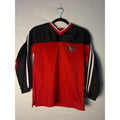 Vintage 90s Starter IU Indiana University Black Red V-neck Top Long Sleeve Small