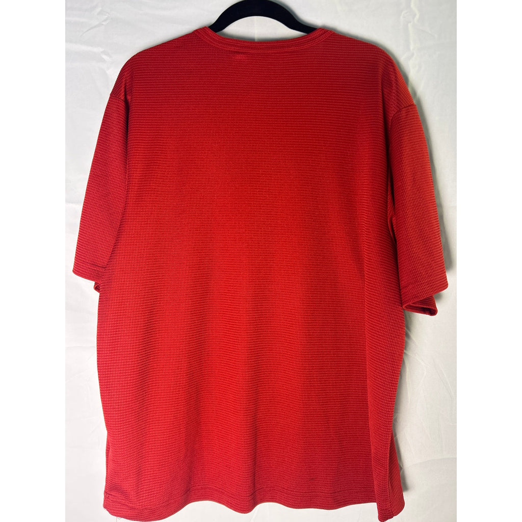 Nike Logo Print Round Neck Red Short Sleeve Activewear T-shirt Men's Size Medium