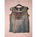 Harley Davidson Angel Wings Teal Tank Top Indianapolis Southside Women's Size XL