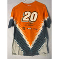 Tony Stewart 20 Orange Tie Dye Graphic Racing Tie Dye T-shirt Men's Size Large