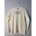 Vintage Nike Soccer Ball Graphic Print on Chest White Long Sleeve Shirt Men's XL