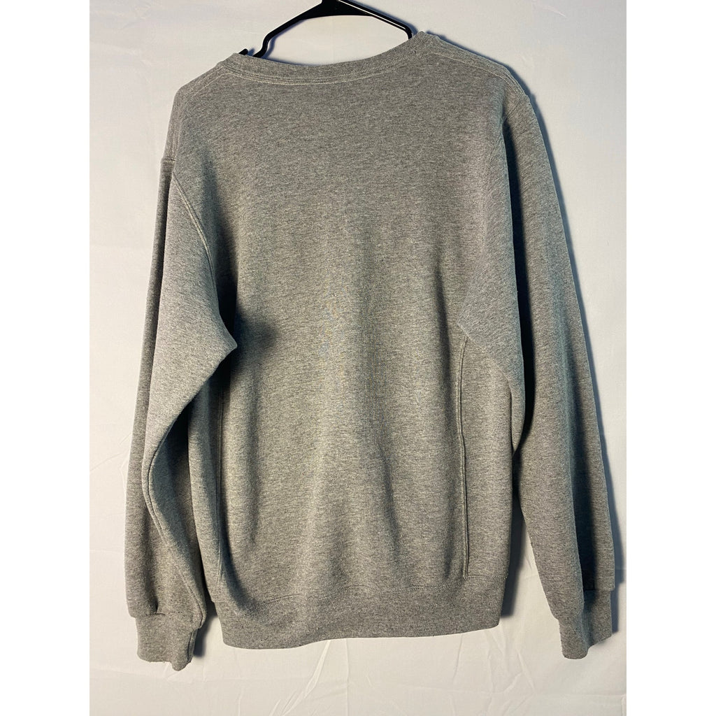 Russell Athletic Indiana Plaid Print Logo Gray Pullover Sweater Men's Medium
