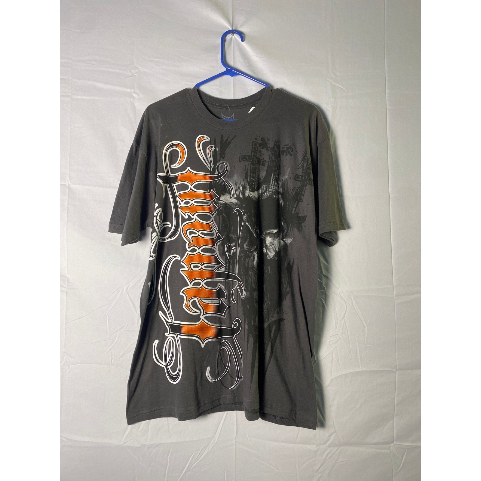Tapout Print Round Neck Black T-Shirt Men's Size XL