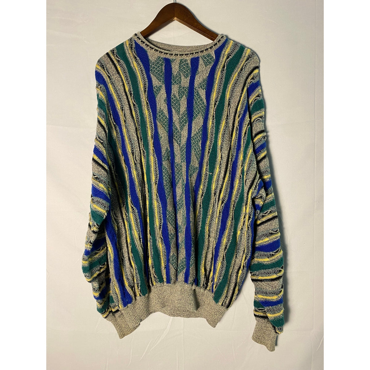 St. Croix 3D Knit Multi Color Embroidered Sweater