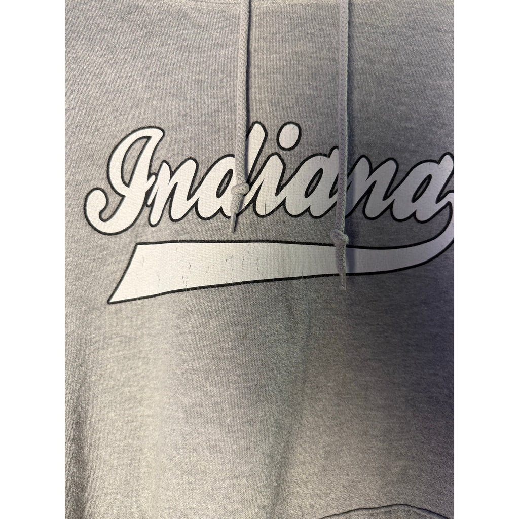 Vintage Indiana IU Graphic Print Gray White Sweatshirt Pullover Men's Size XL