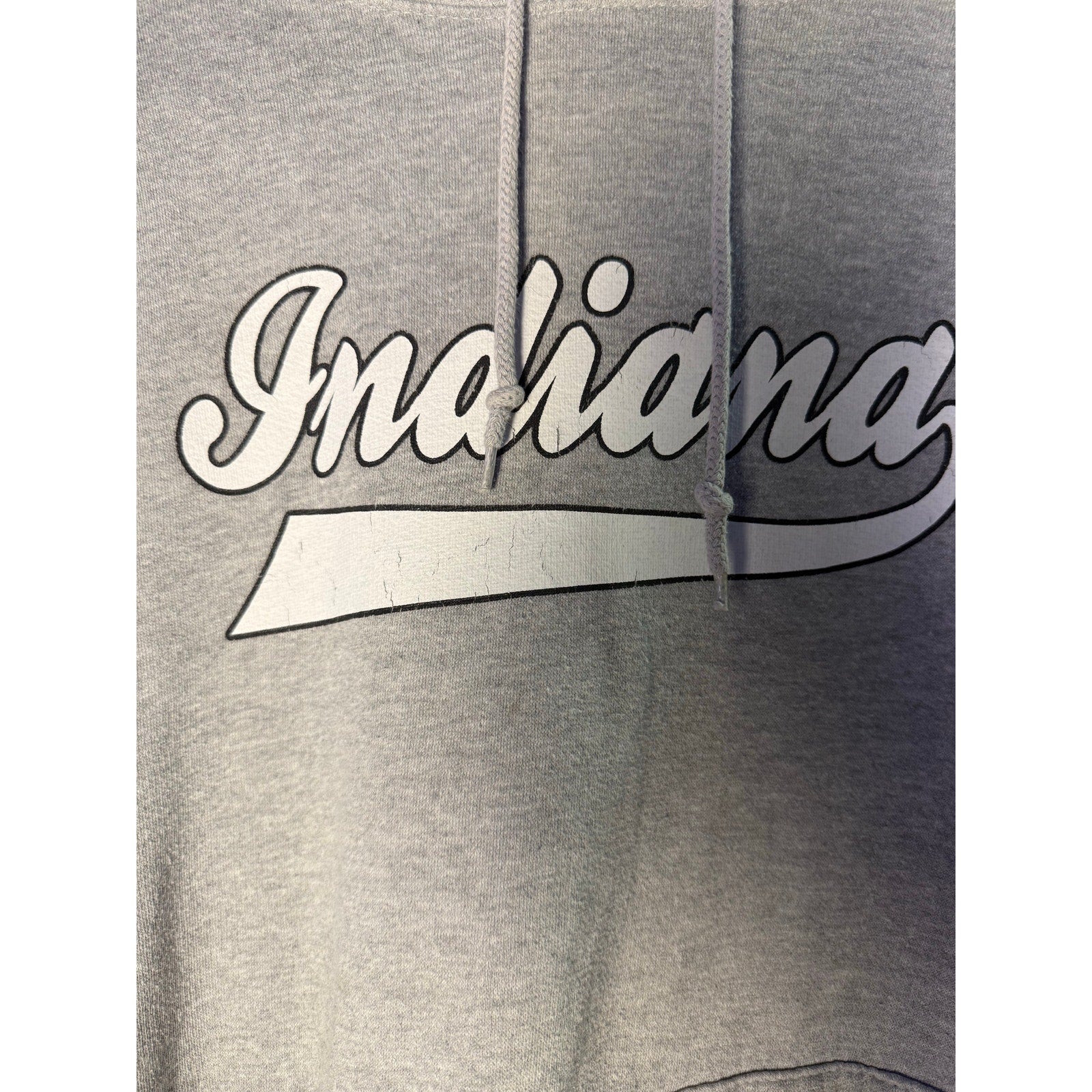 Vintage Indiana IU Graphic Print Gray White Sweatshirt Pullover Men's Size XL