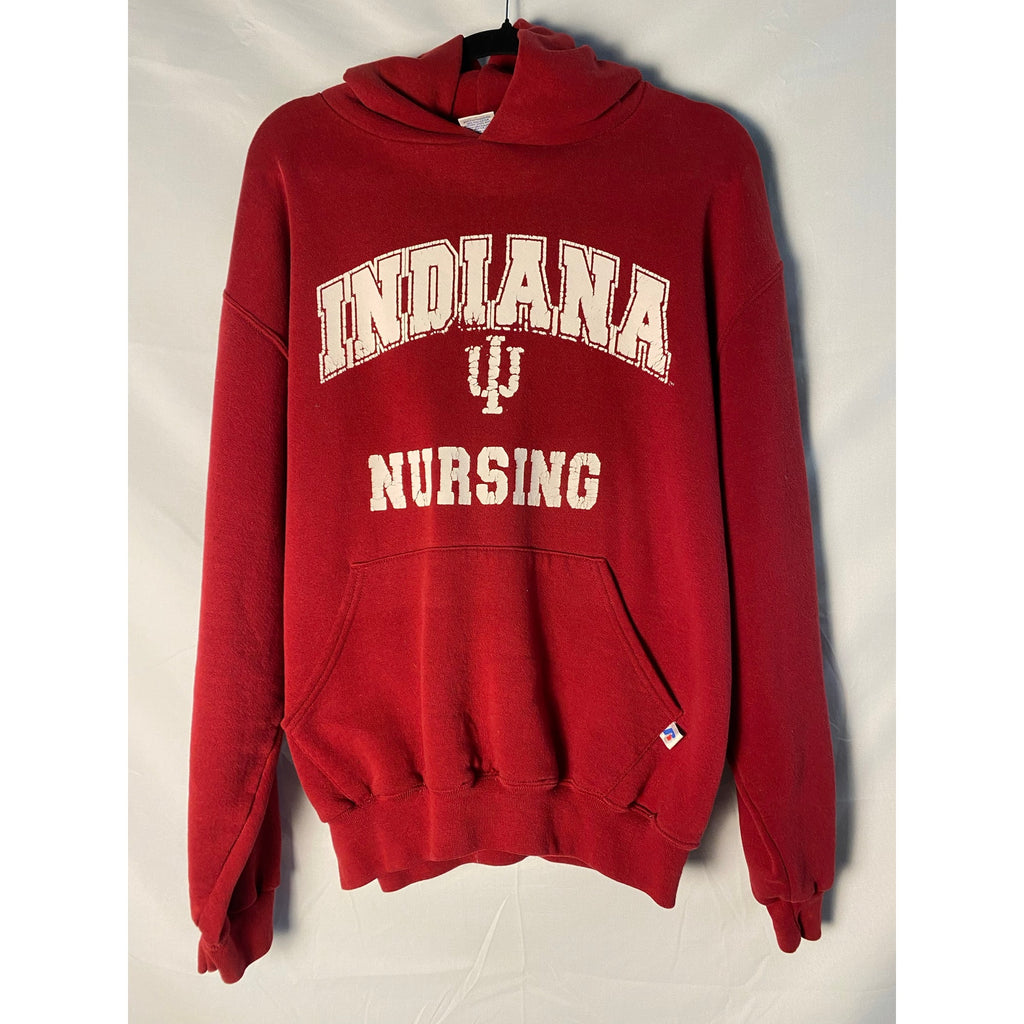 Vintage 90s IU Indiana Nursing Russell Red Hoodie