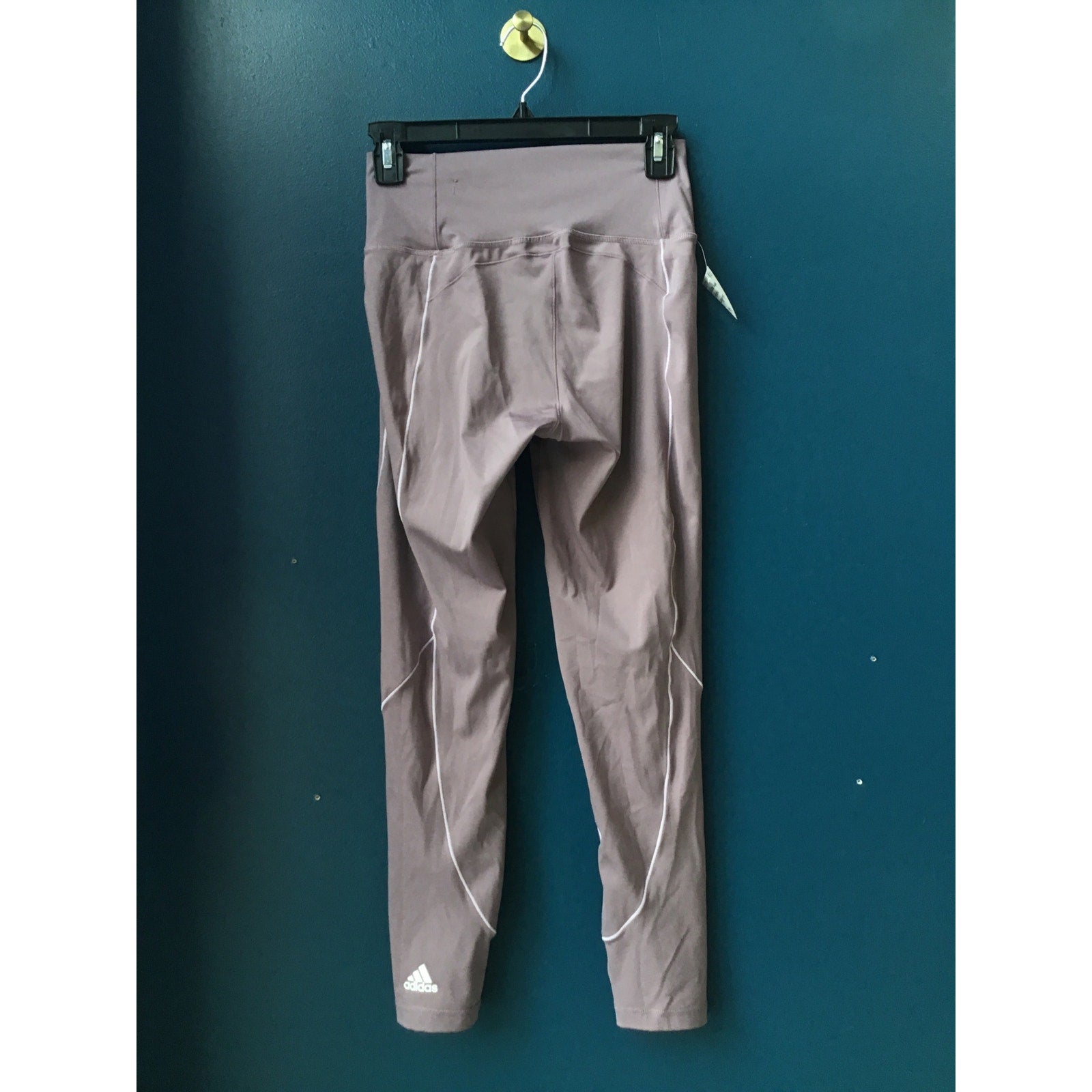 adidas Purple Athletic Pull On Leggings Pants Skinny Women's Size Medium
