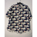 Trader Bay Sailboat Allover print Button Down Shirt 100% Cotton Men's Size XL