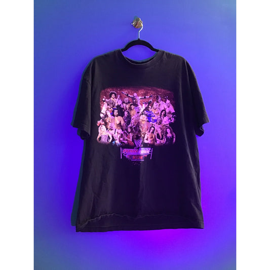 2007 Vintage WWE Smackdown Raw ECW Graphic Short Sleeve Tee Men's Size XL