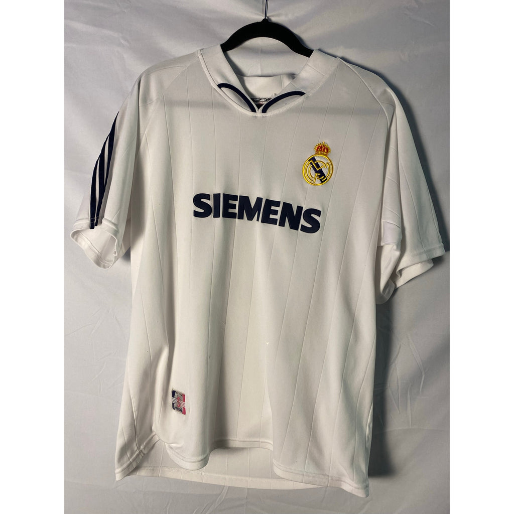 Vintage 90s Filpides Real Madrid Away Jersey SIEMENS Rubber Embroidered Logo Large
