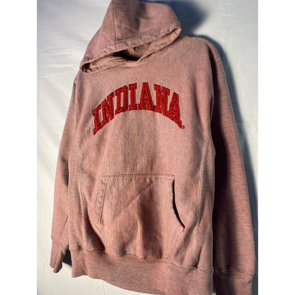 Steve &amp; Barry's Pink Dyed Heavy IU Indiana University Pullover Hoodie Mens Small