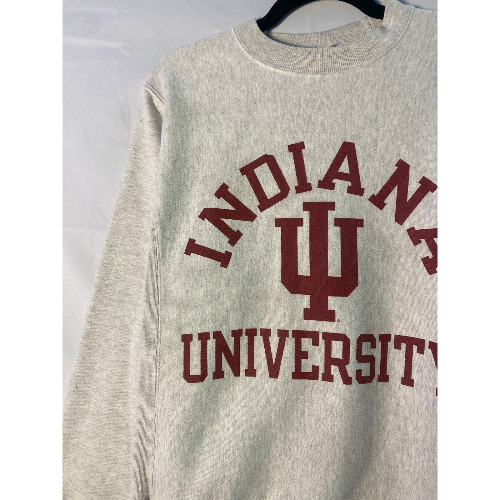 Champion Indiana University Crewneck Gray Sweatshirt Men's Small Reverse Weave