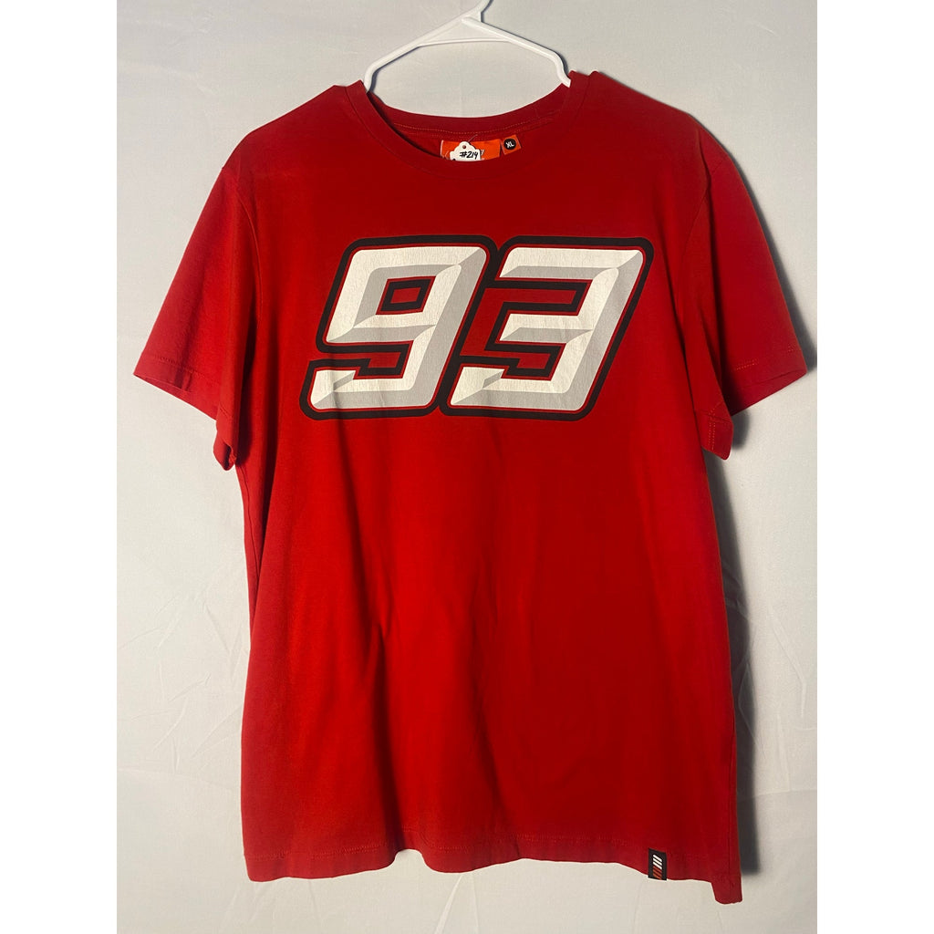 Marc Marquez Original Silver #93 Red Graphic T-shirt Crewneck Women's Size XL