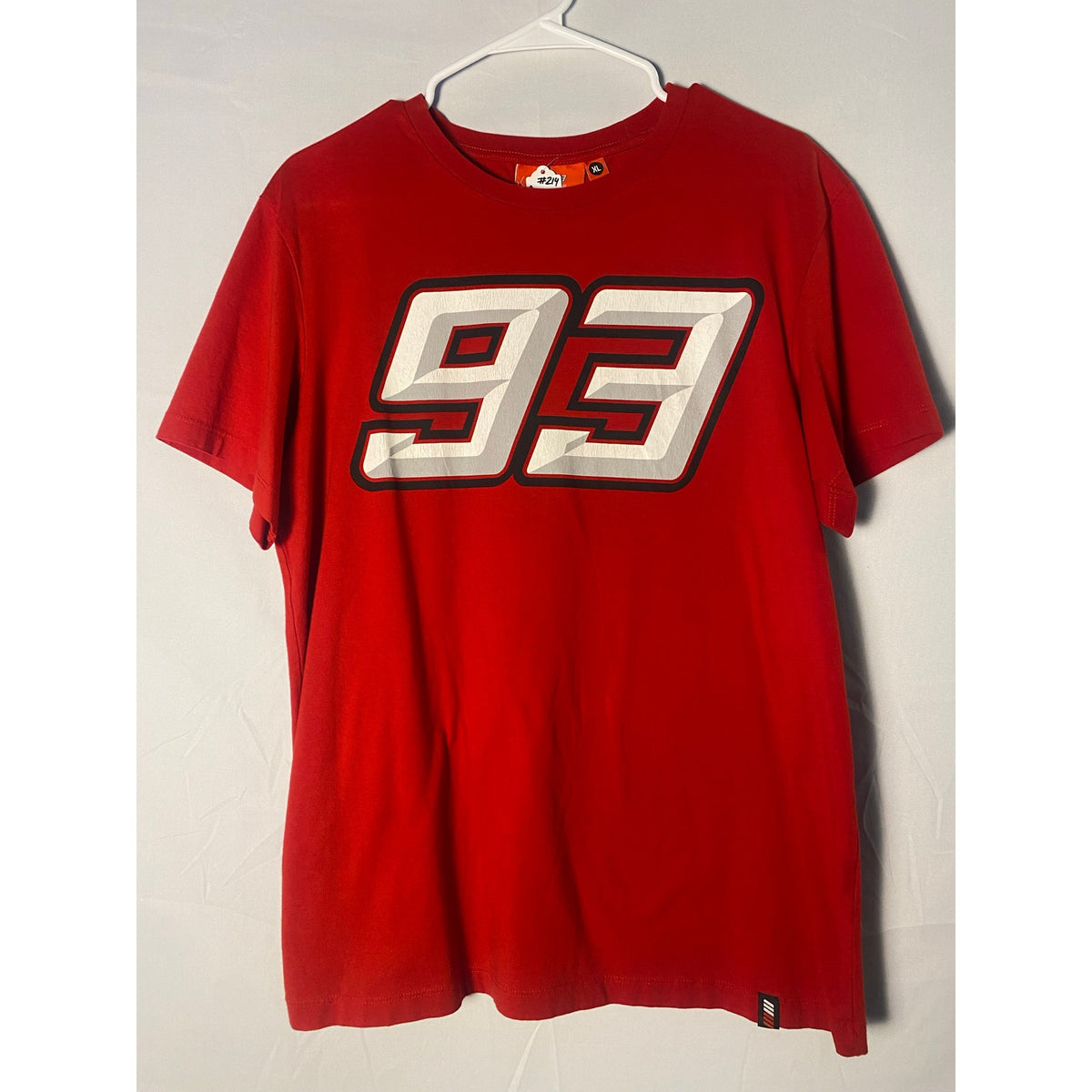 Marc Marquez Original Silver #93 Red Graphic T-shirt Crewneck Women's Size XL