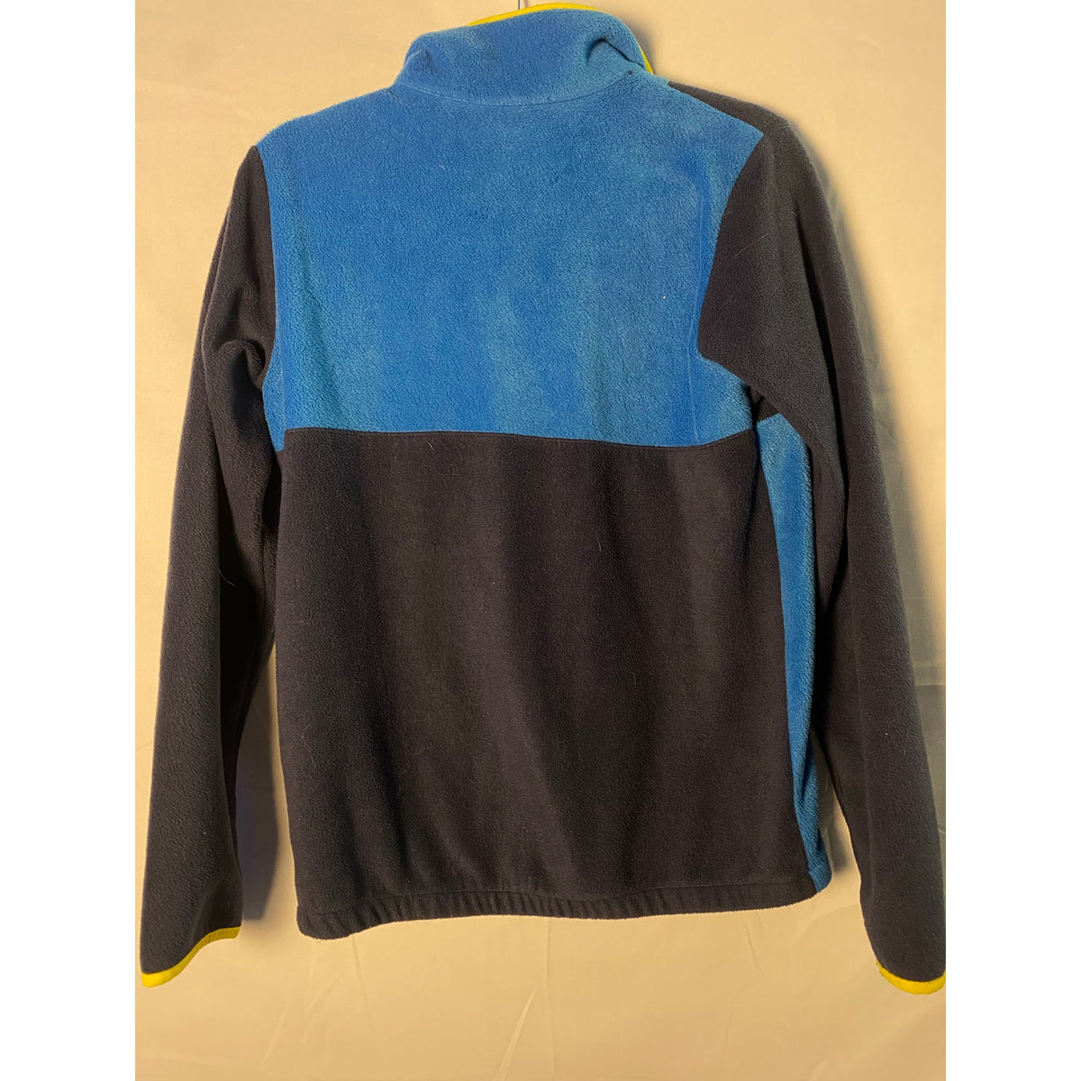 Columbia Navy Blue Yellow Colorblock Fleece Full Zip Jacket Men's Size Small