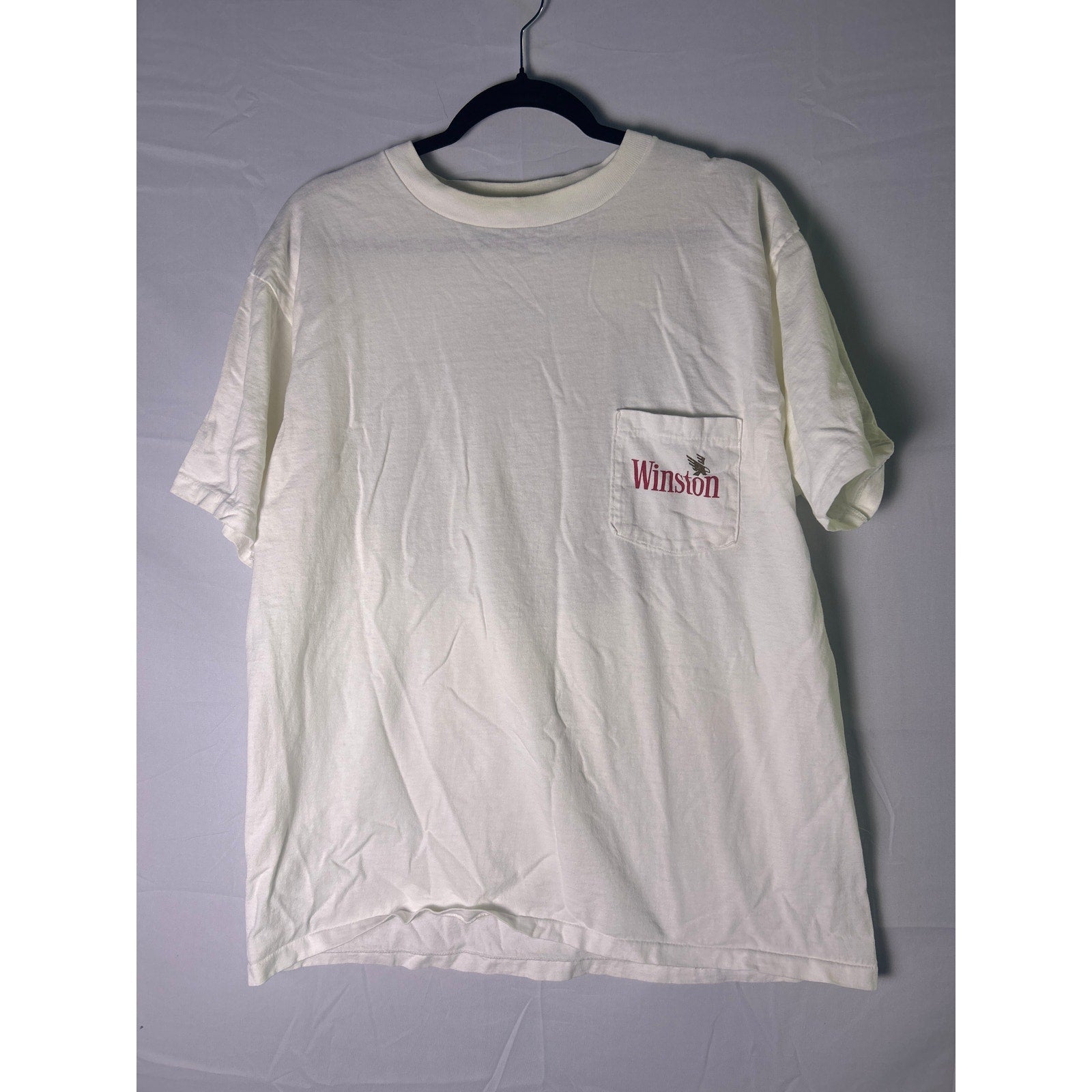 WINSTON 20th Anniversary Motor Sports Graphic Print White Shirt Men's Size XL