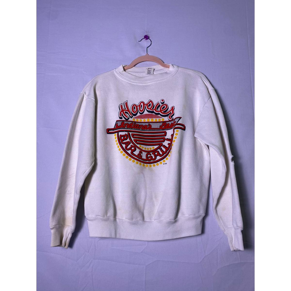 Vintage 80’s Stallion Hoosiers Indiana's Best Bar &amp; Grill Crewneck Men's Medium