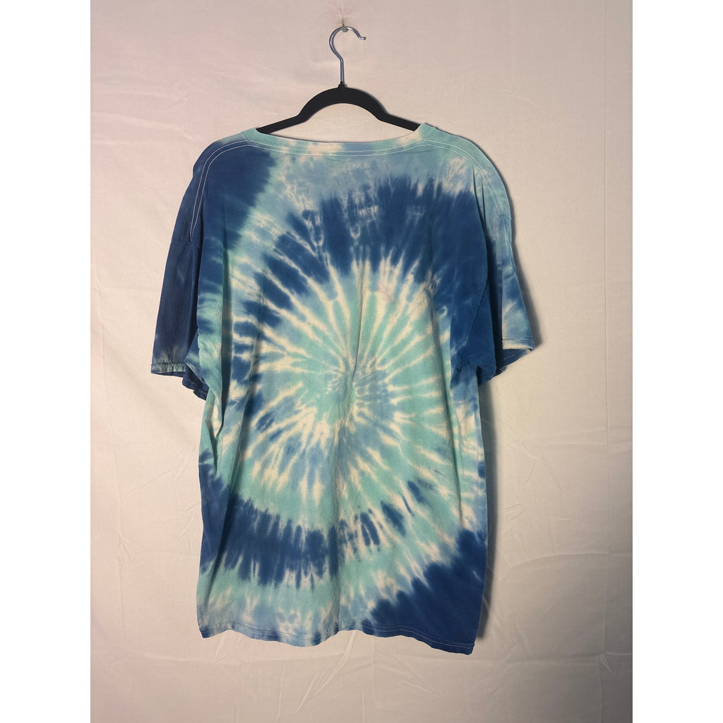 Liquid Blue Grateful Dead Tie Dye Skull Space Head Reprint Men's Size Large