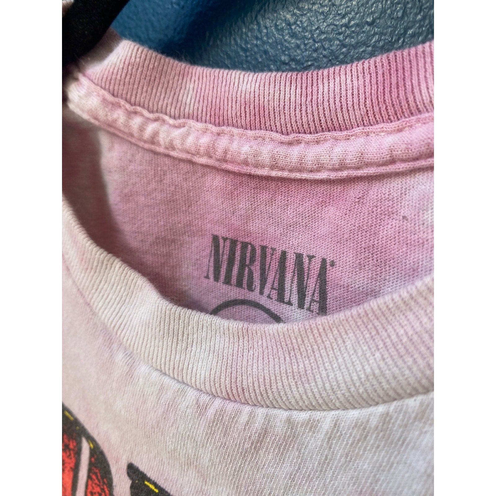 Nirvana Smiley Graphic Pink Tie Dye Women Short Sleeve Shirt Womens Size Medium