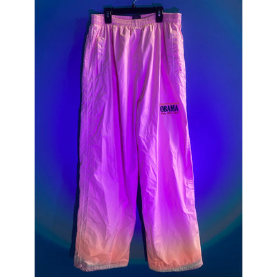 2008 Obama Campaign Pink Fleece-lined Jogging Pants Athletic Pull On Women's XL