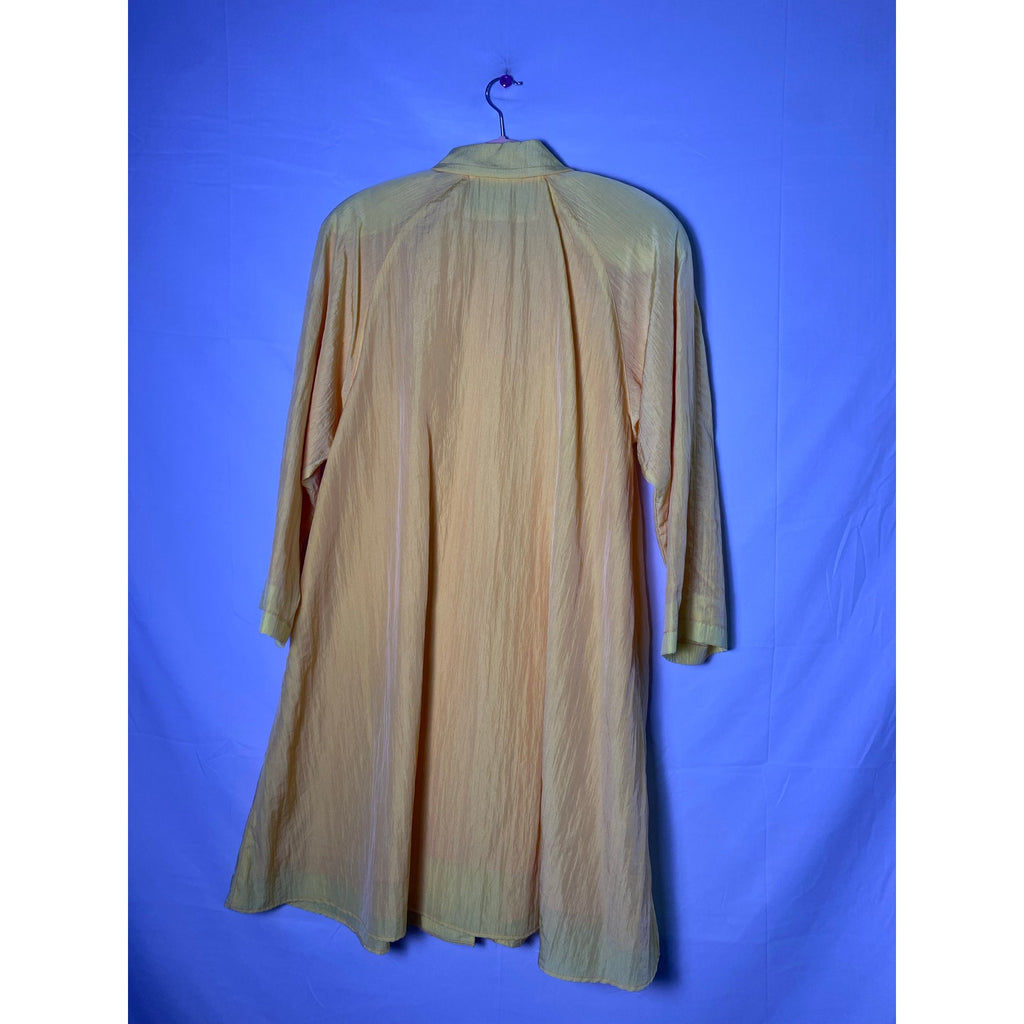 Vintage 70’s-80’s Coverups Yellow Long Rain Nylon Jacket