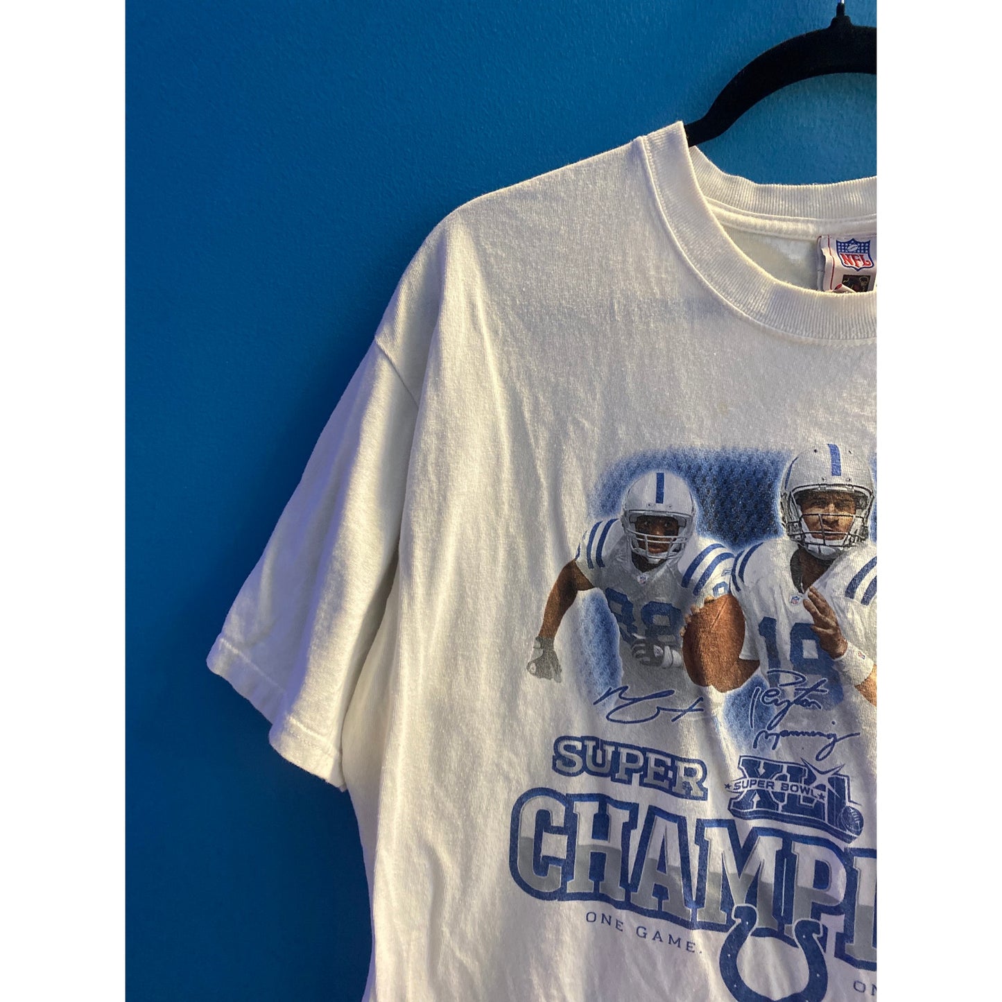 White SUPERBOWL CHAMPIONS XLI NFL Indianapolis Colts White Shirt Men's Large