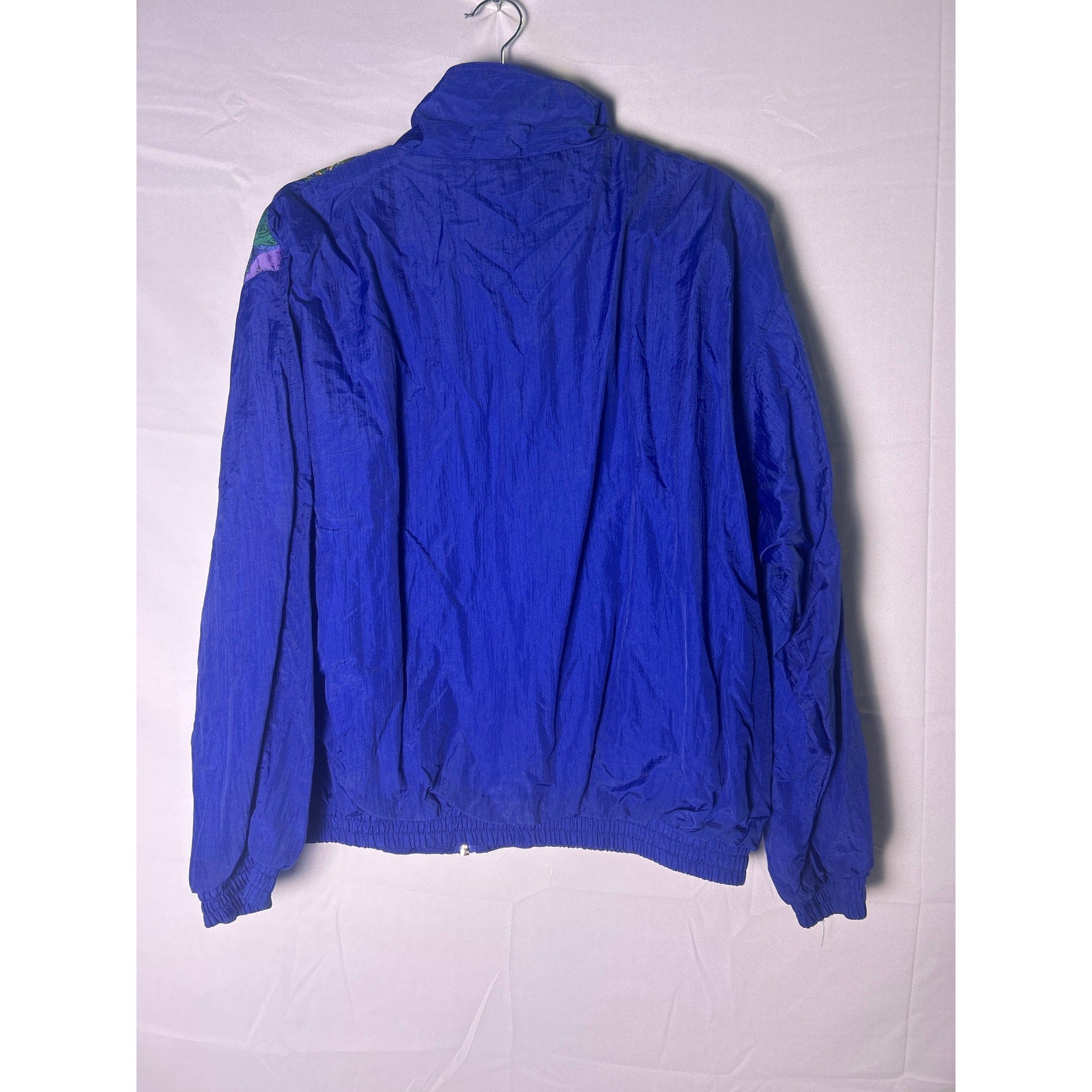 Vintage 90s MTA Pro Blue Full Zip Windbreaker Japan Horoscope Zodiac Mens Medium