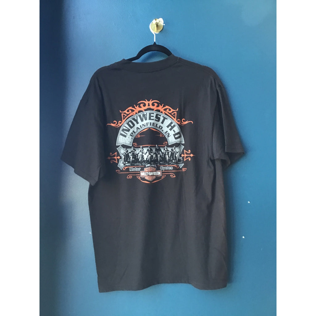 Harley Davidson 105 years Indywest H-D Plainfield, IN Black Shirt Men's Large