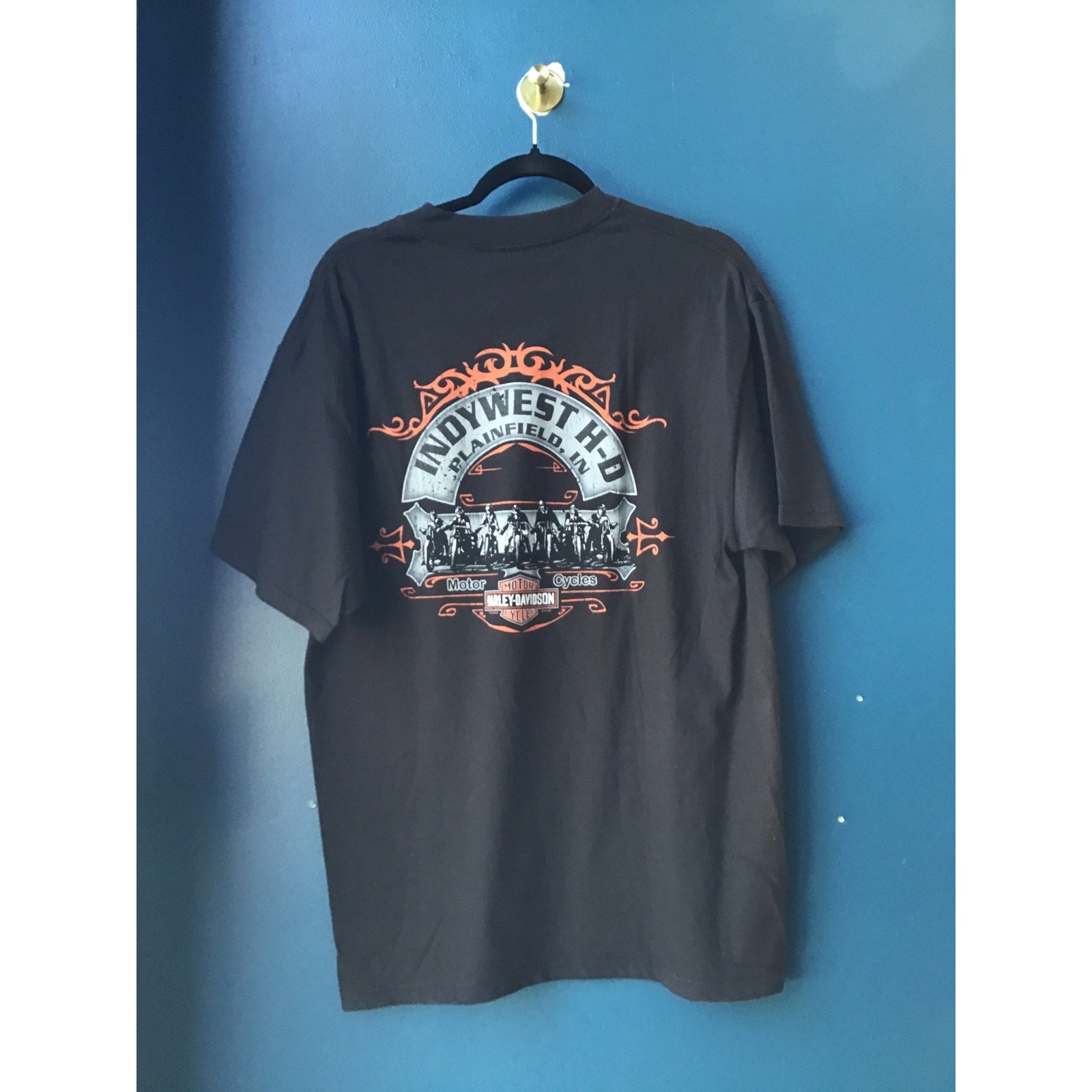 Harley Davidson 105 years Indywest H-D Plainfield, IN Black Shirt Men's Large