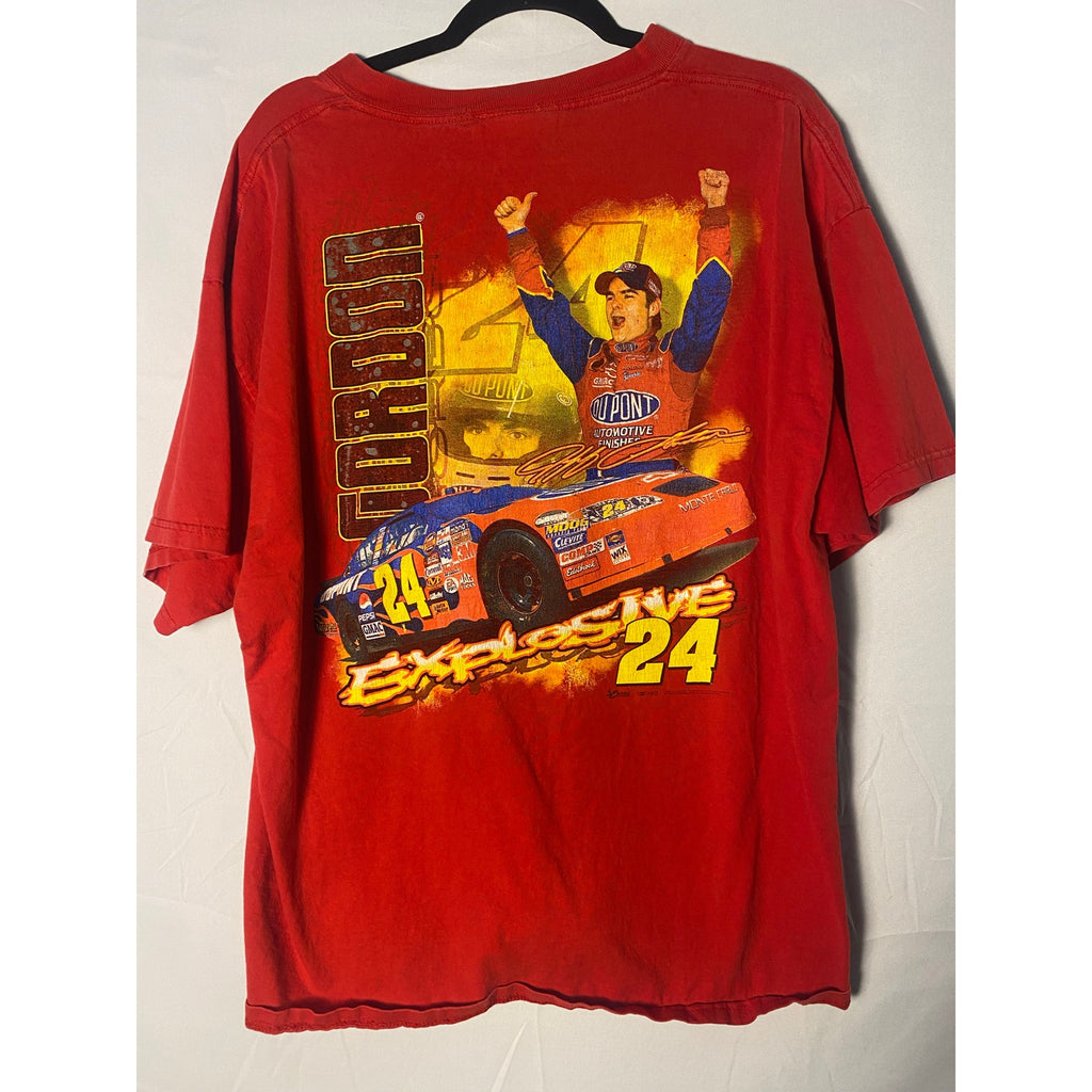 Chase Authentics Jeff Gordon Du Pont Motorsports Red Graphic T-shirt Men's XL