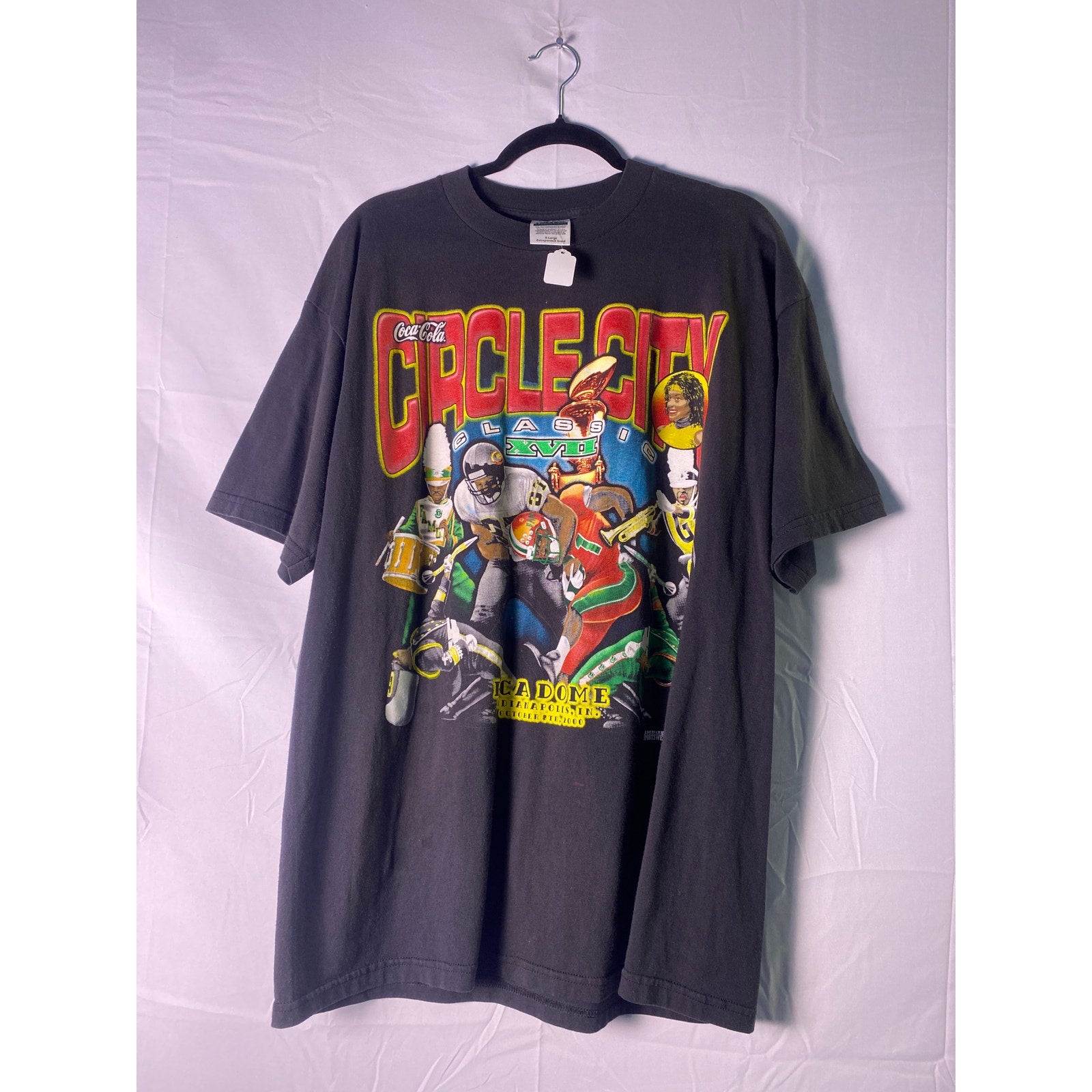 Vintage Coca-Cola Circle City Classic XVII RCA DOME 2000 T-shirt Men's Size XL