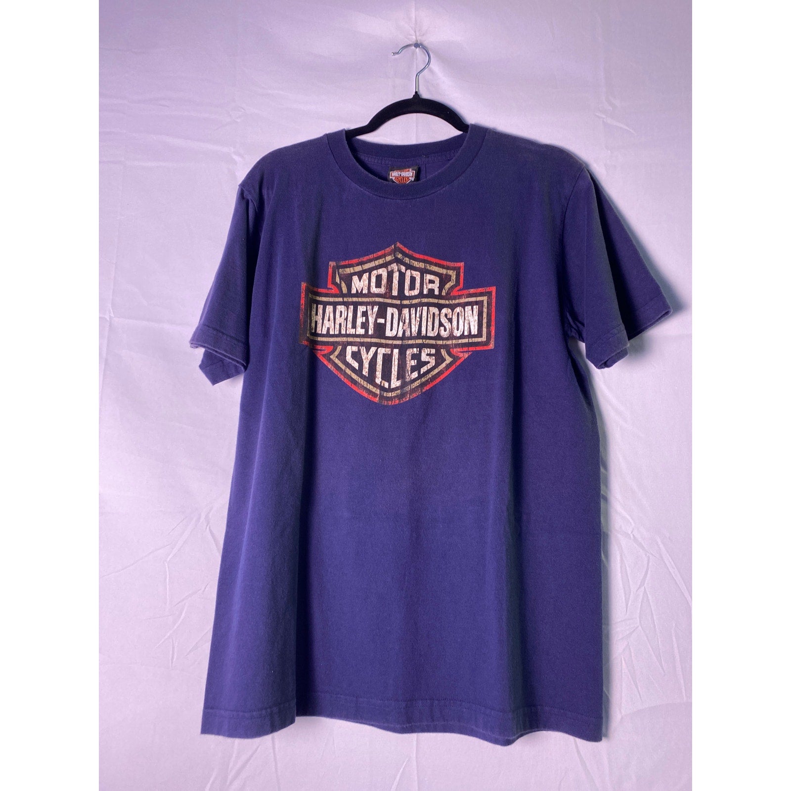Harley Davidson Motorcycles INDYWEST Plainfield, Indiana Navy Blue Shirt Large