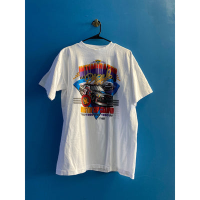 90's Vintage Dale Earnhardt Intimidator NASCAR White Single Stitch Shirt Large