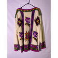 Vintage 80s Eminent Multicolor Floral Sweater Southwestern Chunky Womens Medium