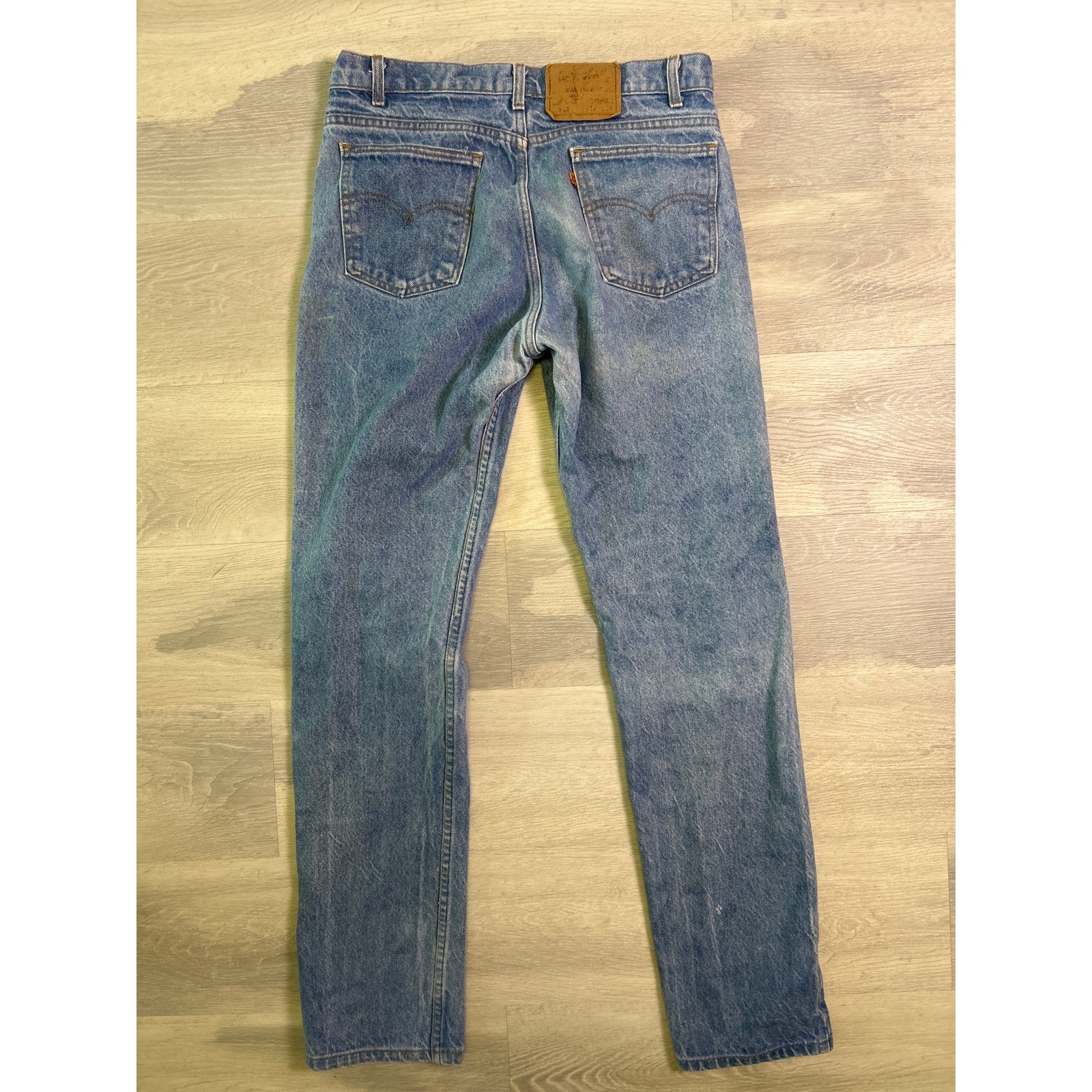 Vintage 80's Levi's Orange Tab Blue Denim Straight Leg Medium Wash jeans 33/33