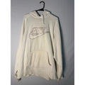 Y2K Nike Logo Stitched White Pullover Hoodie Men's Size XL Long Sleeve
