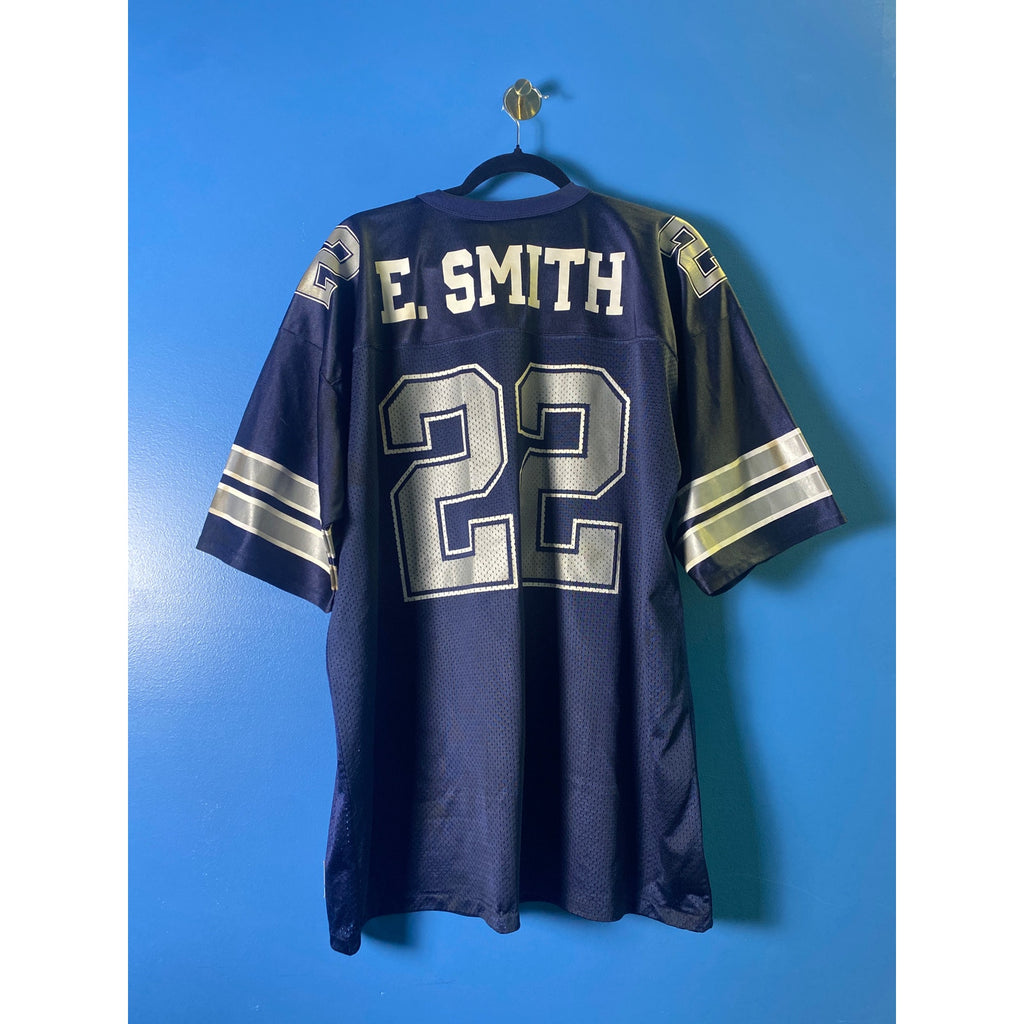 Vintage 90s Logo Athletic NFL  #22 Emmitt Smith Dallas Cowboys V-neck Jersey XL
