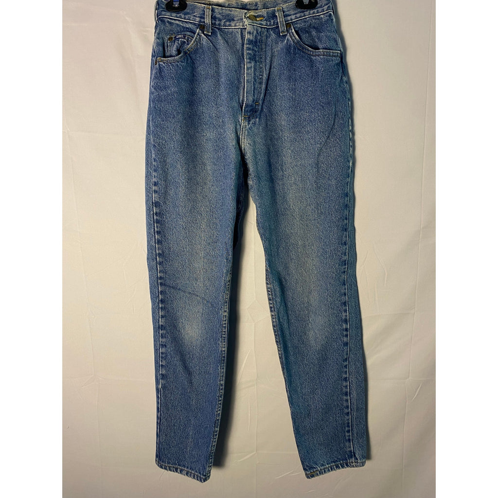Vintage Lee Blue Denim Jeans Straight Leg Medium Wash Mid Rise Women's Size 26