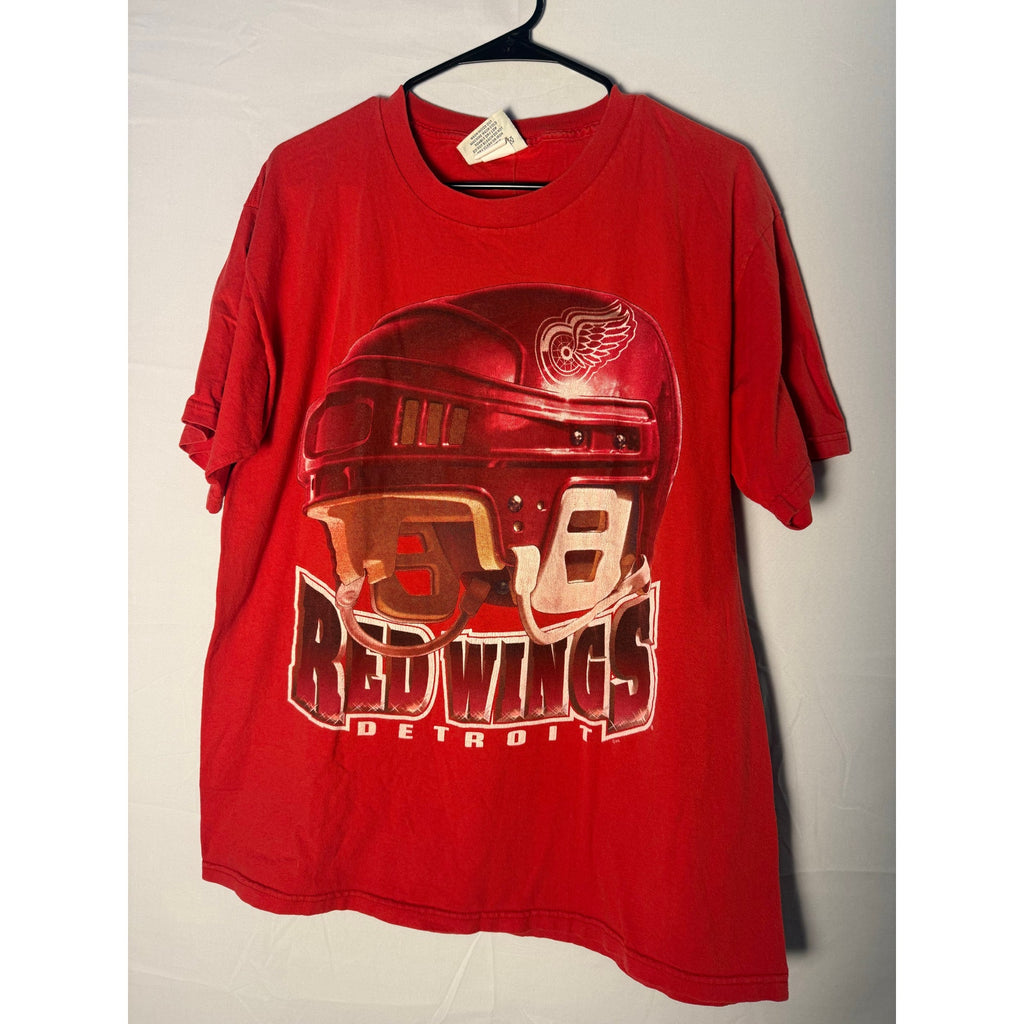 Vintage Lee Sport Detroit Red Wings Hockey Graphic Shirt Men's Size Large