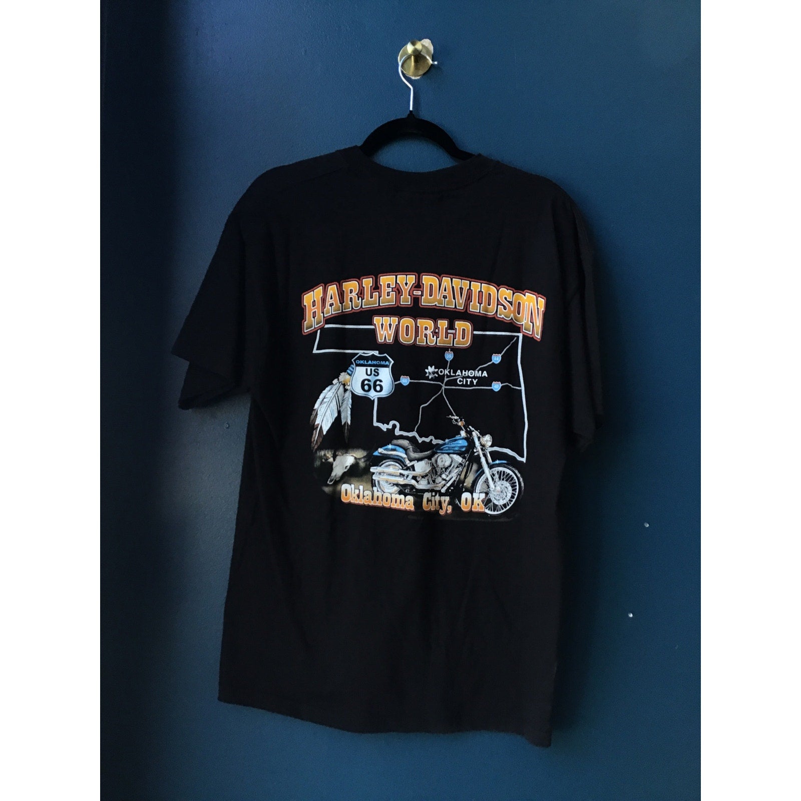 Harley Davidson Life Begins When You Got One Oklahoma City, OK Black Shirt Large