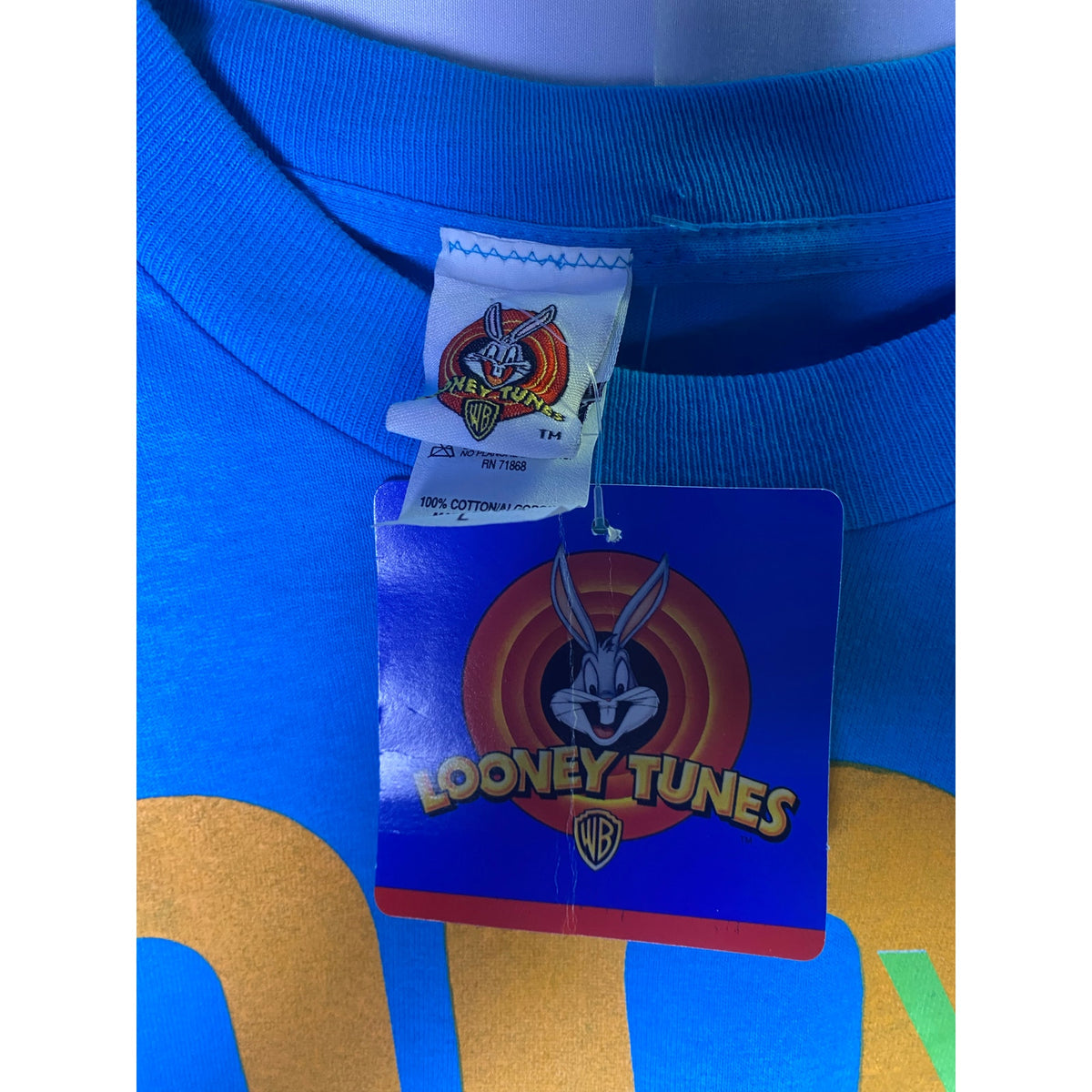 Vintage 1997 Warner Bros Looney Tunes Tasmanian Devil T-Shirt Blue Men's Large