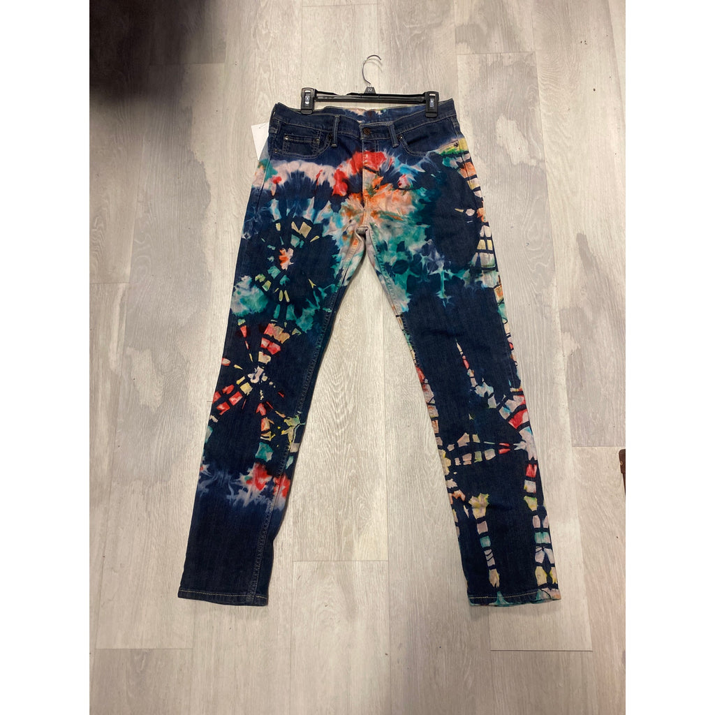 Levi’s 511 Tie Dye Skinny Jeans Men's Size 33/32 Low Rise Pockets Casual Outdoor