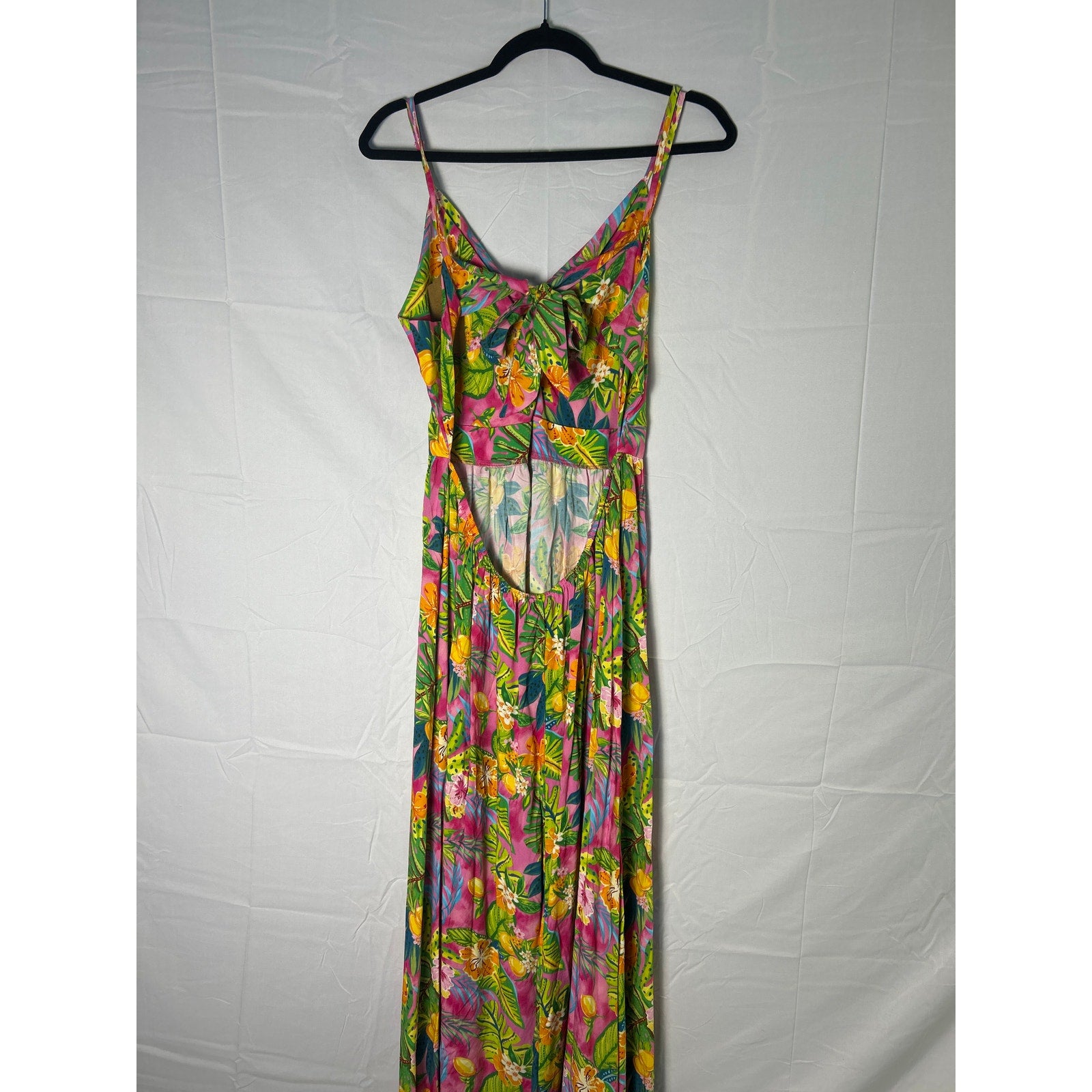 Cupshe Multicolor Tropical Floral Twist & Keyhole V-neck Maxi Dress Women's XL