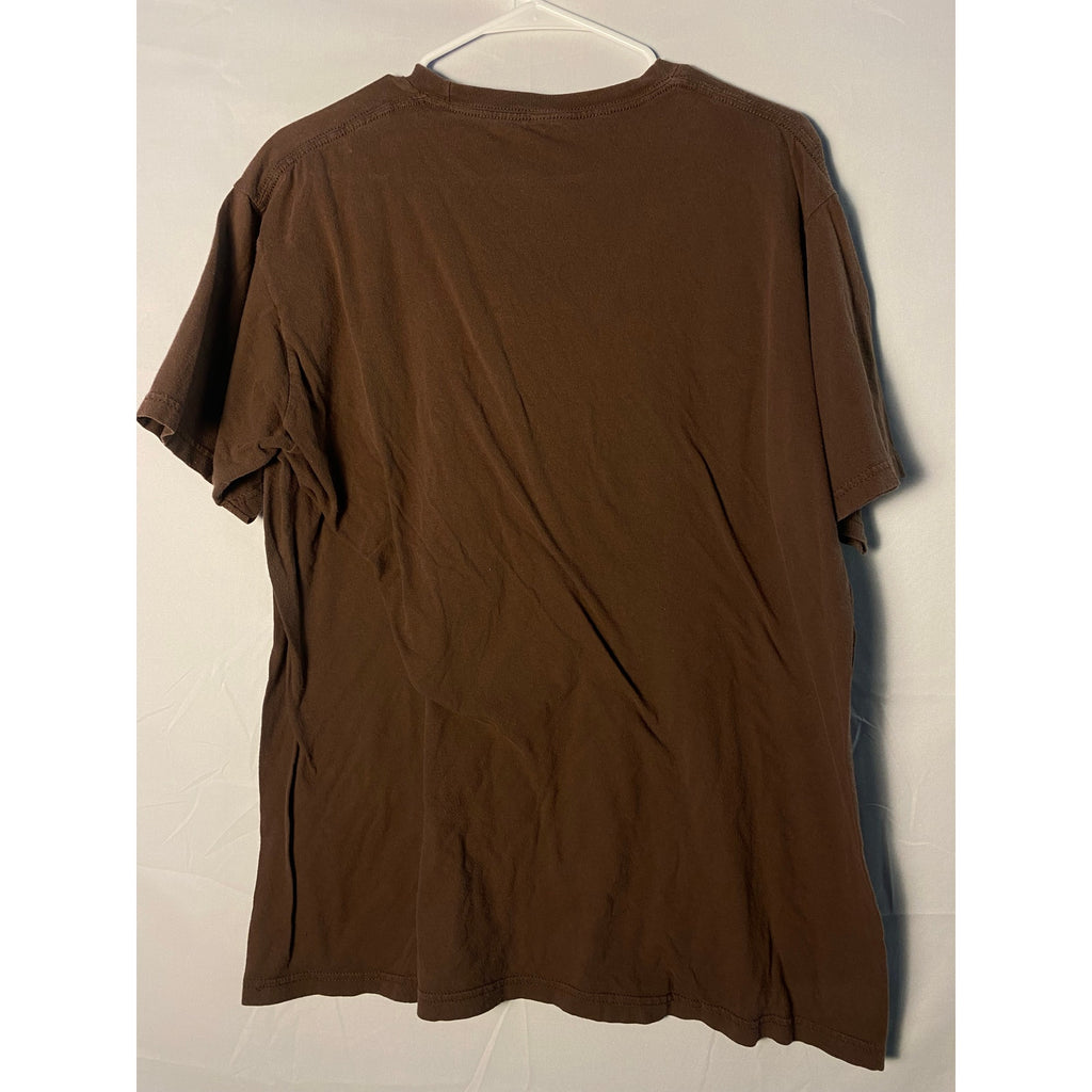Gildan Frank Zappa for President Graphic Print Brown Shirt Men's Size Large