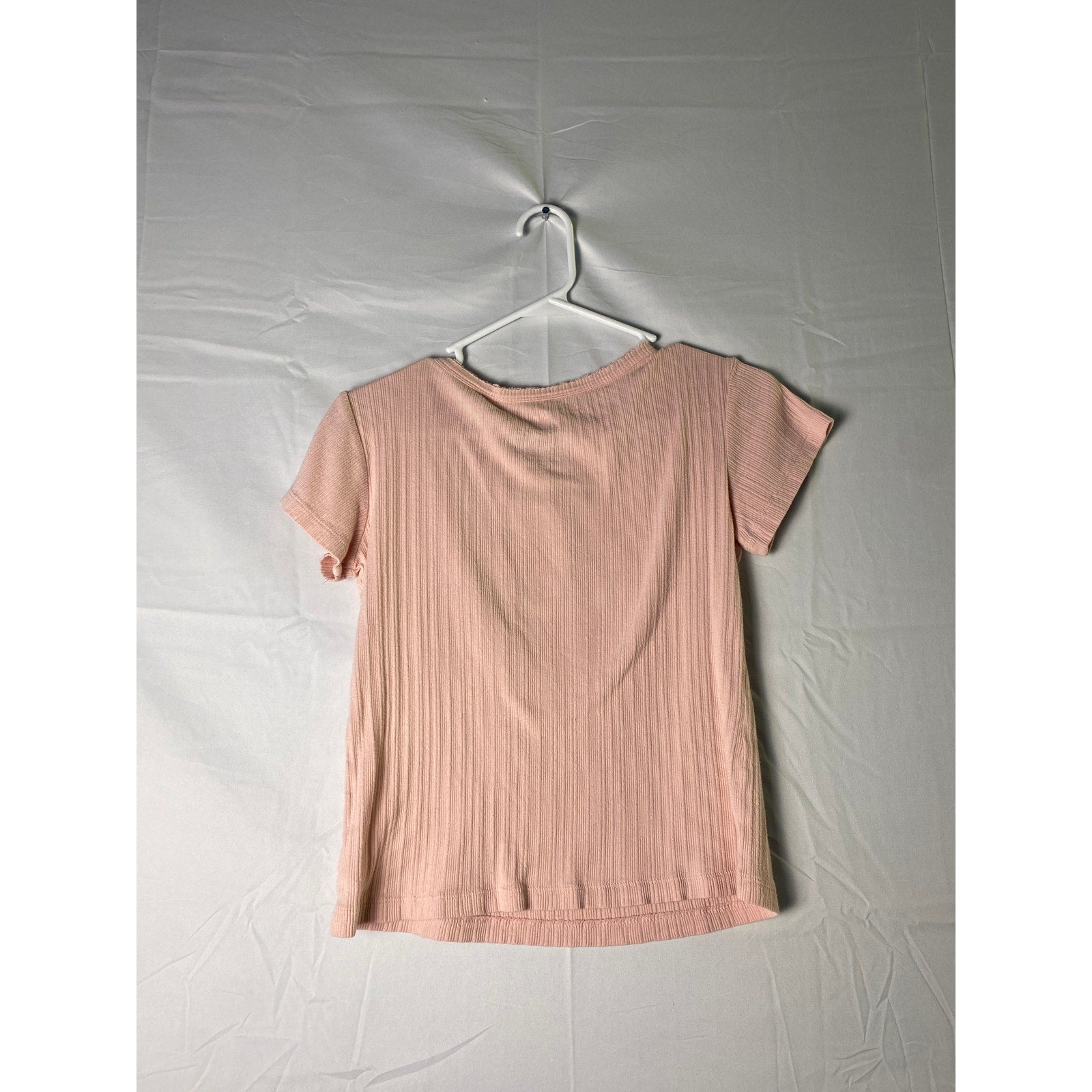 Y2K Mutts Organic Make New Friends Pink Textured Baby Tee Shirt Women's Small