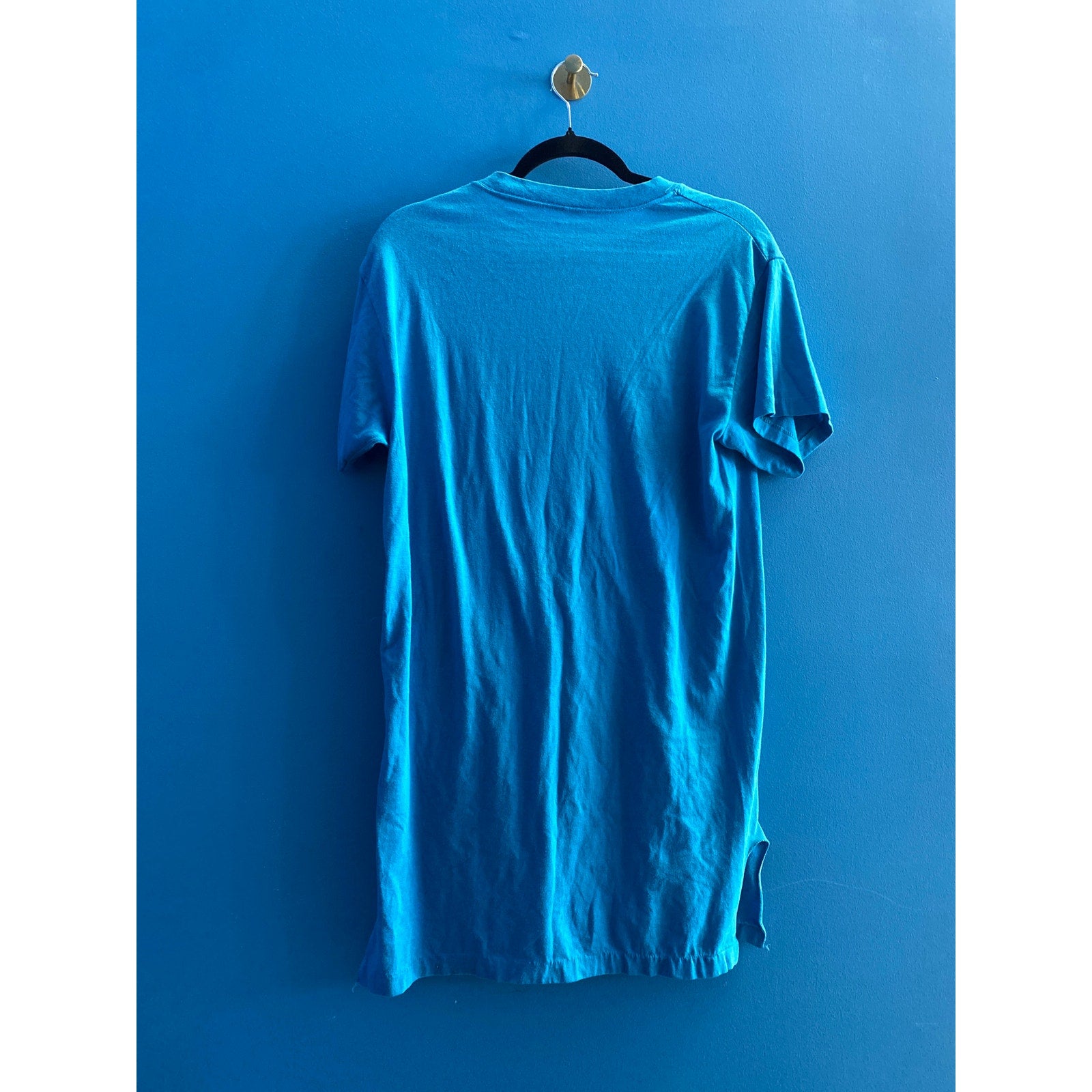 Vintage 90s Pepsi-Cola V-neck Blue Sleep Shirt Logo Print Women's Medium-Large