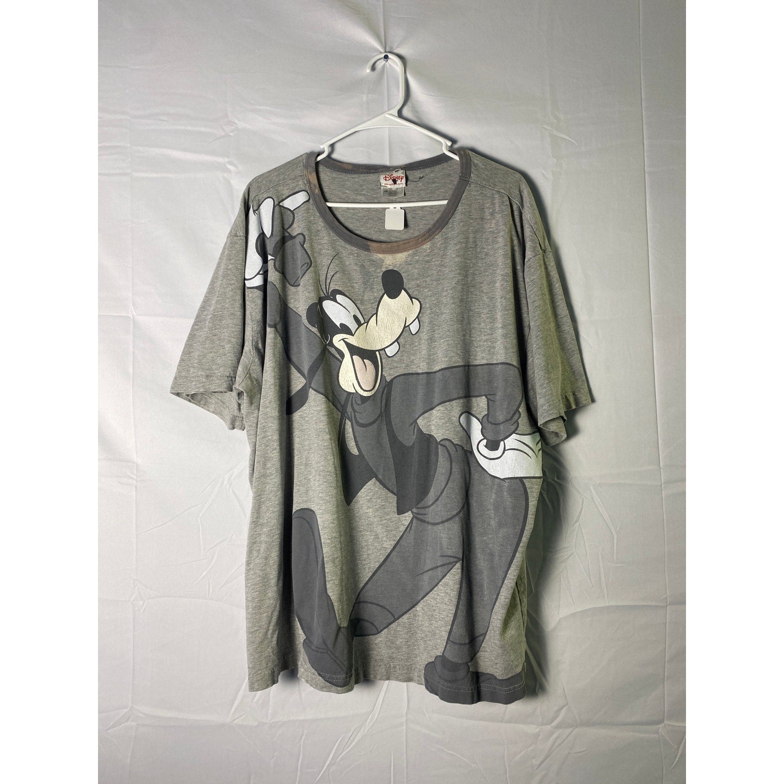 Disney Goofy Grey Cotton Short Sleeve Round Neck T-shirt Women's Size XXL