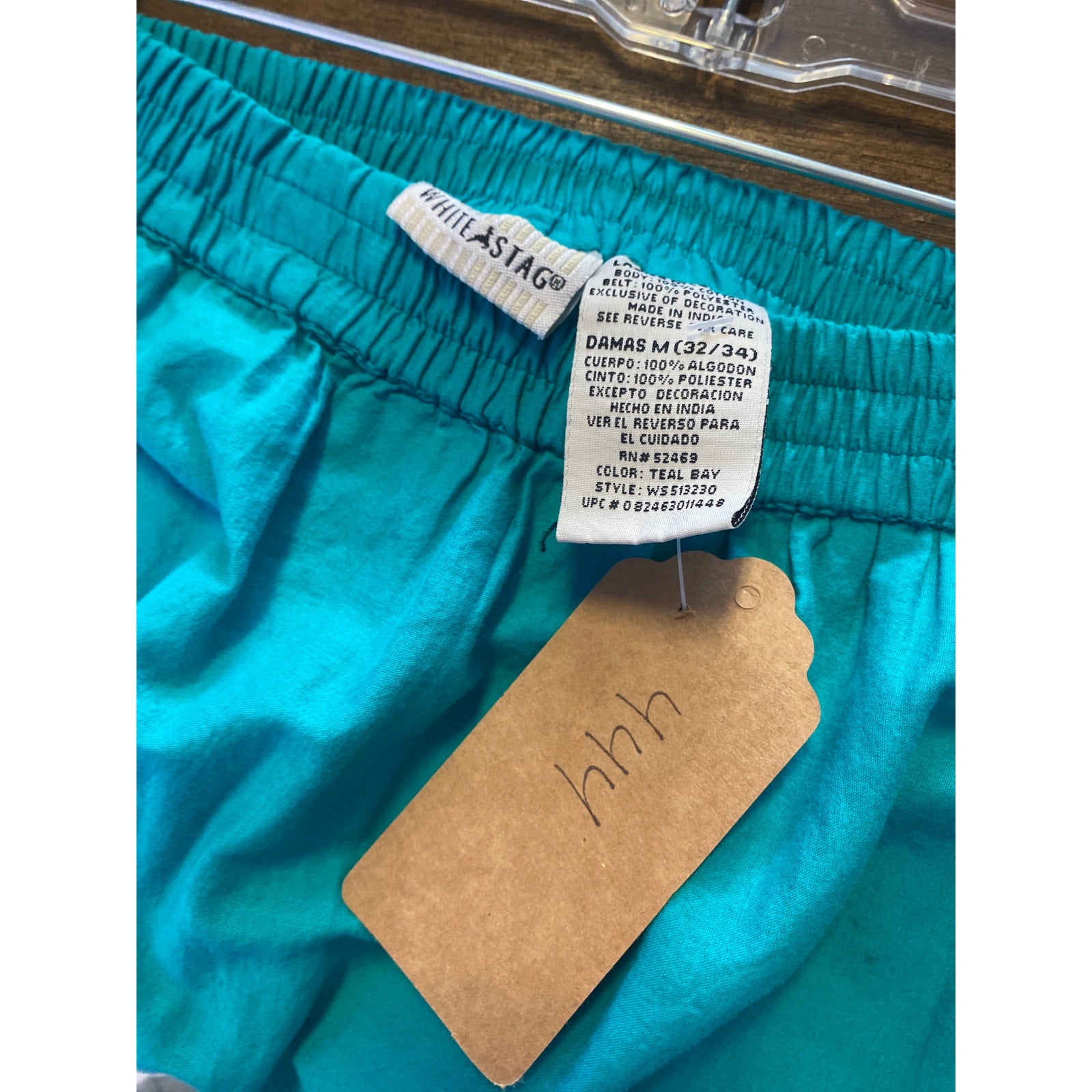 White Stag Teal Bay Tiered Pleated Midi Skirt Pull On Women's Size Medium